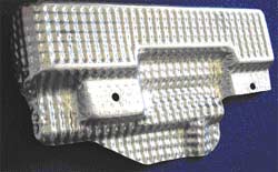 type B – application for example sound and vibration absorbing part with micro perforation made of Al 0,2+PP+Al 0,3 = 0,52 mm thickness type B – application for example sound and vibration absorbing part with micro perforation made of Al 0,2+PP+Al 0,3 = 0,52 mm thickness